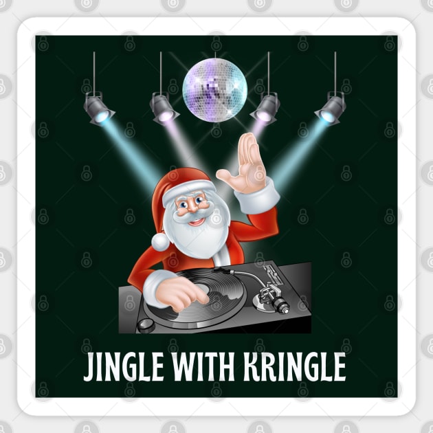 Jingle with Kringle, DJ Santa is hosting a party jam Sticker by Blended Designs